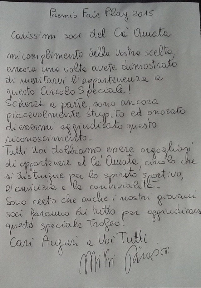 LETTERA MIKI
